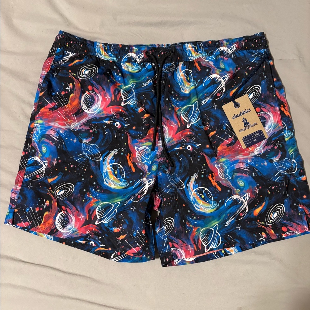 Chubbies Blue and Red Board Shorts Vibrant Swimwear